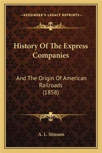 History Of The Express Companies