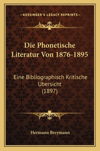 Phonetische Literatur Von 1876-1895