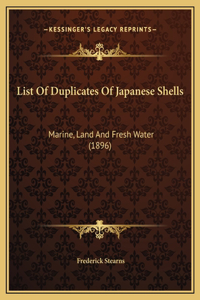 List Of Duplicates Of Japanese Shells