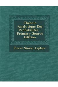Theorie Analytique Des Probabilites