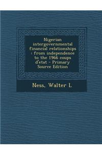 Nigerian Intergovernmental Financial Relationships