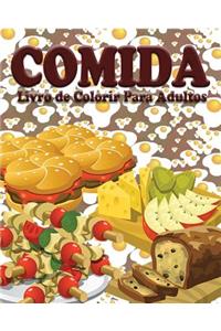 Comida Livro de Colorir Para Adultos