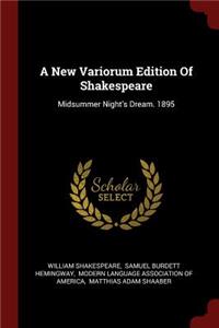 New Variorum Edition Of Shakespeare