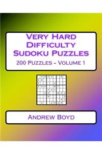 Very Hard Difficulty Sudoku Puzzles Volume 1
