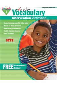 Everyday Vocabulary Intervention Activities for Grade 1 Teacher Resource