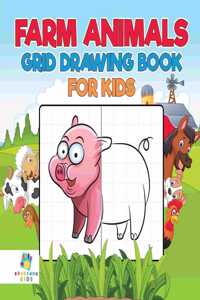 Farm Animals Grid Drawing Book for Kids