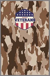 Notebook for Military Fans like Soldiers and Veterans with Camouflage Cover