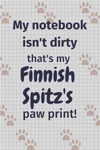 My notebook isn't dirty that's my Finnish Spitz's paw print!