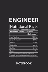 Nutritional Facts Engineer Awesome Notebook