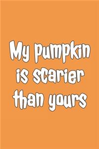 My pumpkin is scarier than yours