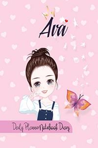 Ava Daily Planner Notebook Diary