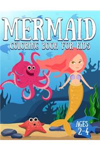 Mermaid Coloring Book for Kids Ages 2-4