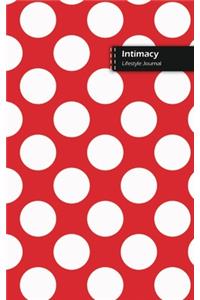 Intimacy Lifestyle Journal, Blank Write-in Notebook, Dotted Lines, Wide Ruled, Size (A5) 6 x 9 In (Red)