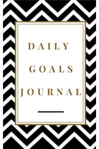 Daily Goals Journal - Planning My Day - Gold Black Strips Cover