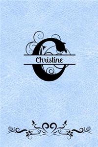 Split Letter Personalized Journal - Christine