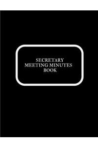 Secretary Meeting Minutes Book