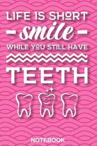 Dental Dentist Notebook Journal: The Perfect Gift Journal Notebook for Dentist, Dentists, Dental Assistant, Dental Technician, Surgeon, Orthodontist, Whether Privately or in Your Practice, This Notebookis for All Your Notes (6x9, 110 Sites, Softcov