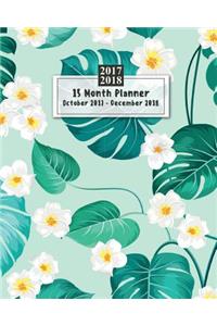 15 Months Planner October 2017 - December 2018, monthly calendar with daily planners, Passion/Goal setting organizer, 8x10