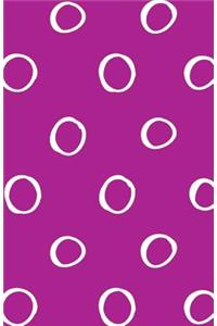 Journal Notebook Big White Circles On Pink