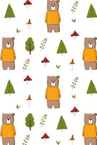 Journal Notebook Cute Bears Pattern 3
