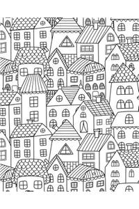Journal Notebook Cute Houses Pattern 2