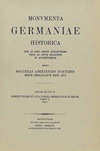 Constitutiones Et ACTA Publica Imperatorum Et Regum (1325-1330)