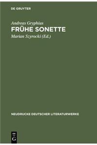 Frühe Sonette