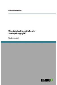 Was ist das Eigentliche der Sozialpädagogik?