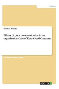 Effects of poor communication in an organization