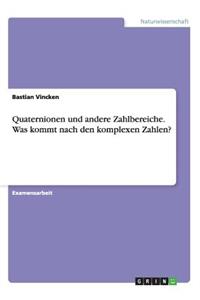 Quaternionen und andere Zahlbereiche. Was kommt nach den komplexen Zahlen?