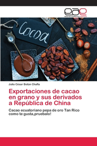 Exportaciones de cacao en grano y sus derivados a República de China