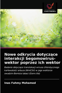 Nowe odkrycia dotyczace interakcji begomowirus-wektor poprzez ich wektor