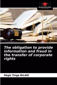 The obligation to provide information and fraud in the transfer of corporate rights