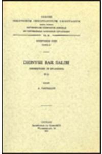 Dionysii bar Salibi commentarii in evangelia, II