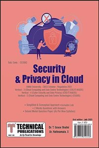 Security and Privacy in Cloud for BE Anna University R21CBCS (Vertical III/IV - CSE / IT / AI&DS & Vertical II - CS&BS - CCS362)