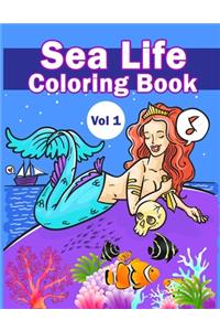 Sea Life Coloring Book Vol 1