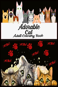 Cat Adult Coloring Book