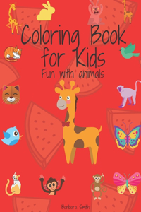 Coloring Book for kids -Fun with animals