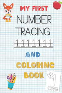 My First Number Tracing and Coloring Book