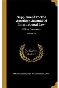 Supplement To The American Journal Of International Law