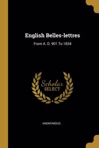 English Belles-lettres