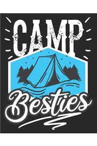 Camp Besties: Summer Camp Cute Girls Teens Camping Vacation Composition Notebook 100 College Ruled Pages Journal Diary