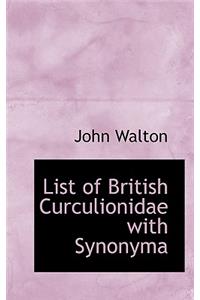 List of British Curculionidae with Synonyma