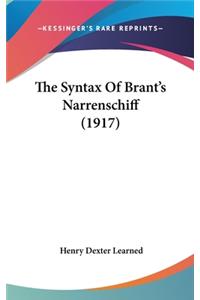 The Syntax of Brant's Narrenschiff (1917)