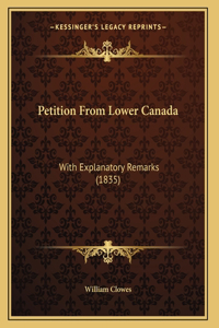 Petition From Lower Canada