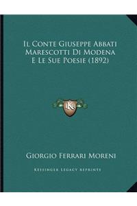 Il Conte Giuseppe Abbati Marescotti Di Modena E Le Sue Poesie (1892)