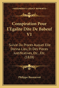 Conspiration Pour L'Egalite Dite De Babeuf V1