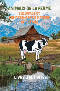 Animaux de la ferme Coloriage et compétences en matière de ciseaux Livre d'activités