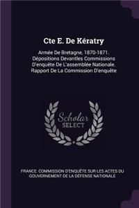 Cte E. De Kératry