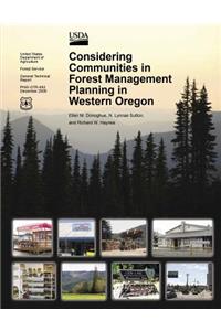 Considering Communities in Forest Management Planning in Western Oregon